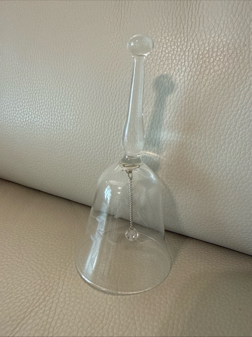 Clear Glass Decorative Bell Crystal princess house heritage floral